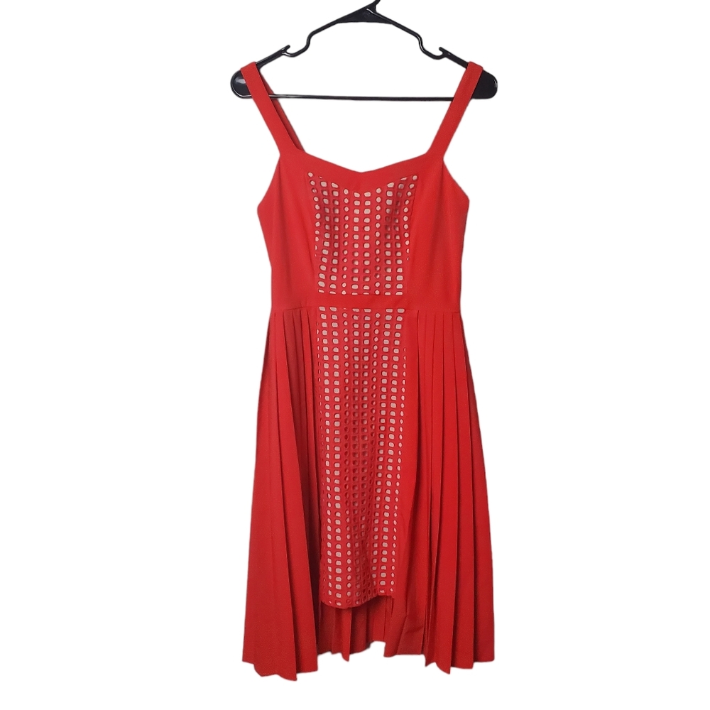 Anthropologie Vessel by Timo Weiland | Midi Pleated Sleeveless Dress | Red | 0